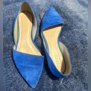 JCrew Blue Suede Flats